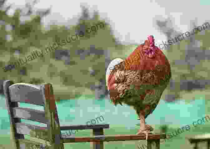 A Chicken Standing On A Table, Looking Up At A Human With An Expression Of Exasperation. Fowl Language: The Struggle Is Real