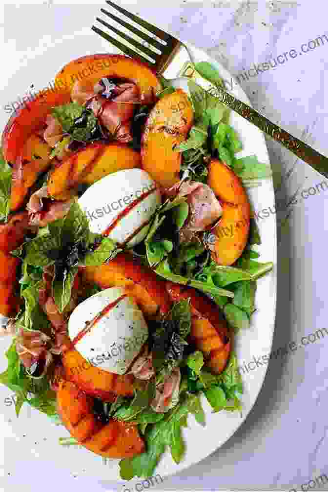 A Colorful Plate Of Grilled Peach And Basil Salad The Food52 Cookbook Volume 2: Seasonal Recipes From Our Kitchens To Yours