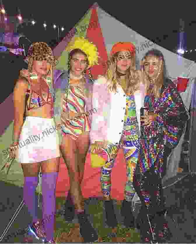 A Group Of Raver Girls Posing For A Photo, Wearing Colorful Clothing And Accessories. Raver Girl: Coming Of Age In The 90s