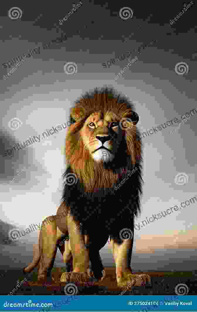 A Magnificent Lion Surveying Its Surroundings, Its Imposing Presence Commanding Respect A Like Alphabet: A Like Animals