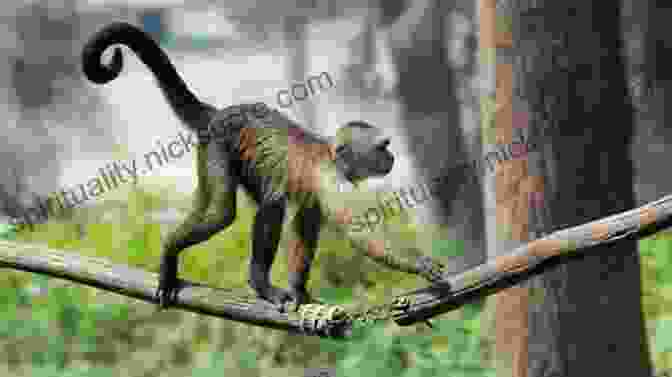 A Playful Monkey Swinging Through The Branches Of A Rainforest, Its Acrobatic Skills On Display A Like Alphabet: A Like Animals