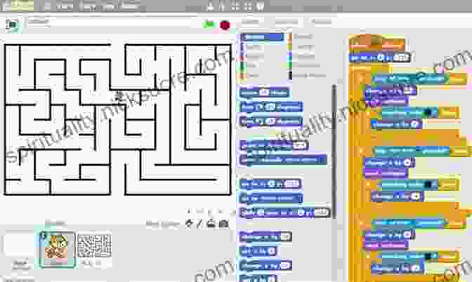A Screenshot Of A Scratch Project Called 'Maze Game'. The Project Shows A Maze And A Character. SCRATCH Projects For 12 13 Year Olds: Scratch Short And Easy With Ready Steady Code