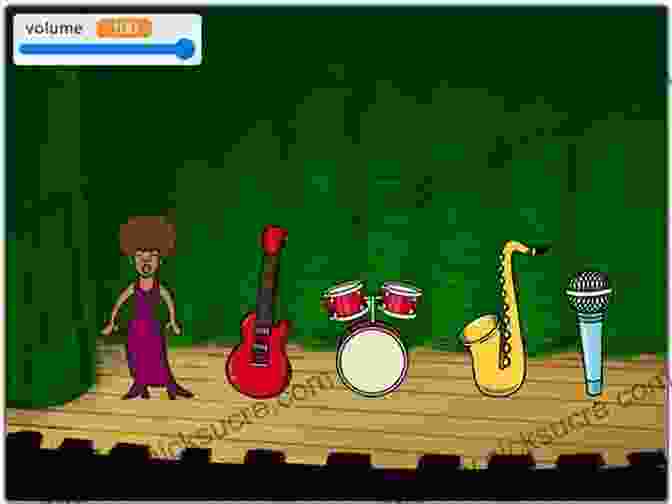 A Screenshot Of A Scratch Project Called 'Musical Instrument Simulator'. The Project Shows A Piano Keyboard And A Musical Instrument. SCRATCH Projects For 12 13 Year Olds: Scratch Short And Easy With Ready Steady Code