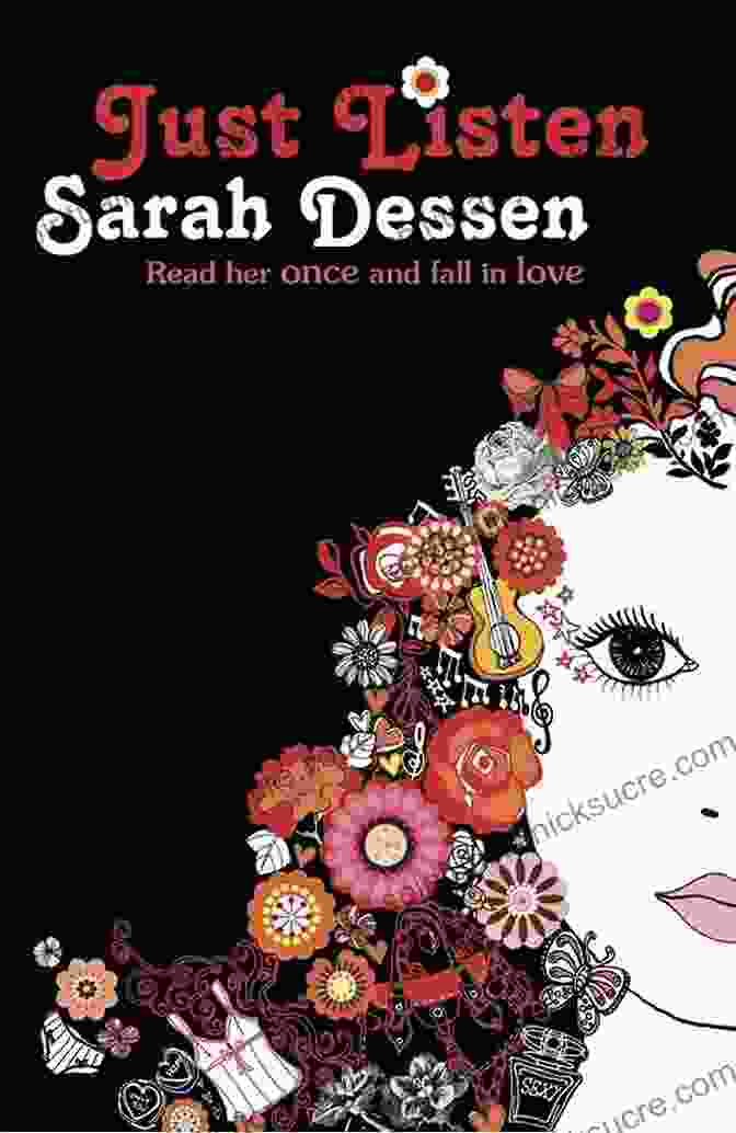 Book Cover Of Just Listen By Sarah Dessen, Featuring A Silhouette Of Two People Embracing Against A Backdrop Of Musical Notes Just Listen Sarah Dessen