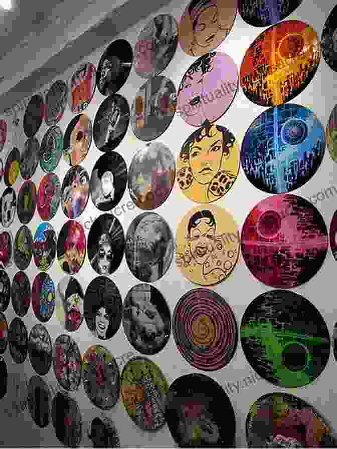 Wall Collage Created From Painted And Decorated Vinyl Records. Handmade Home: Simple Ways To Repurpose Old Materials Into New Family Treasures